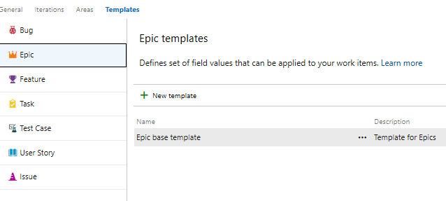 Work Item Templates